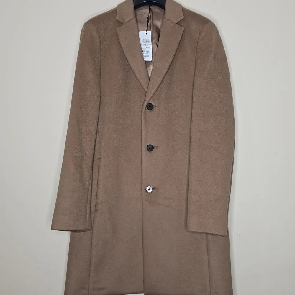 NWT Reiss Light Brown Gable Wool-Blend Single-Breasted Sz Med
